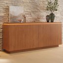 Ver imagem 1 de Balcão Buffet Lux 4 Portas 1 Prateleira com Led 100% Mdf Naturalle - Mavaular