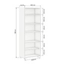 Ver imagem 4 de Kit 3 Estantes para Livros com 5 Prateleiras Cada 181,5x188x34cm Freijó