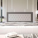 Ver imagem 3 de Cabeceira King 1,95m Havana Suede Cinza Branco