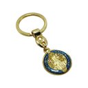 Ver imagem 2 de Chaveiro Medalha de São Bento Colorido Dourado