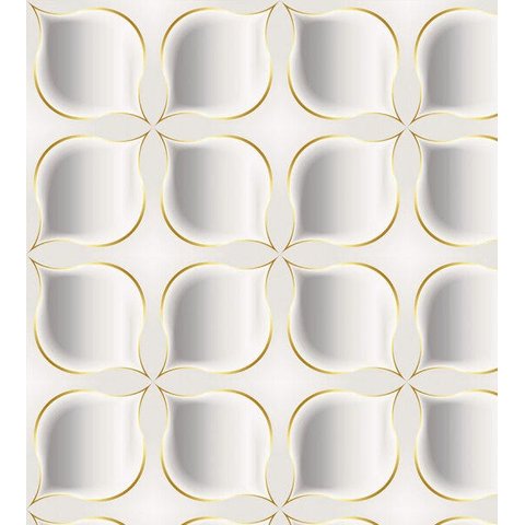 Papel De Parede Para Quarto Sala Branco Cinza Com Detalhes Amarelo Com Efeito 3D