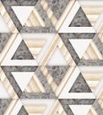 Ver imagem 2 de Papel De Parede Branco Estilo Madeira e Mármore Com Efeito 3D Para Sala Quarto