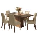 Ver imagem 2 de Conjunto Sala de Jantar Tampo de Vidro 6 Cadeiras Rustic/Imperial Dinan Madesa