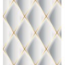 Ver imagem 1 de Papel De Parede Para Sala Quarto Com Efeito 3D Branco Cinza Com Detalhes Amarelo
