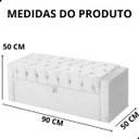 Ver imagem 7 de Calçadeira de Sapatos Baú Estofada 90cm Solteiro Suede Emma