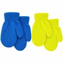 Ver imagem 1 de Kit 2 Pares Luva para Bebê 13x10cm Azul Amarelo Bene Casa