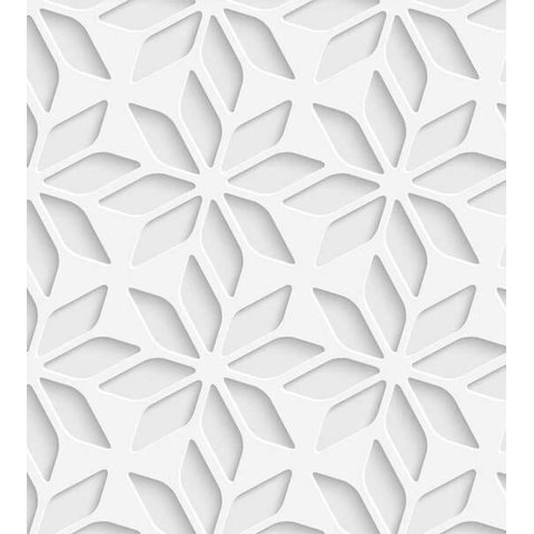 Papel De Parede Para Sala Quarto Floral Efeito 3D Cinza Branco