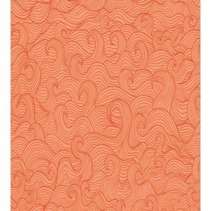 Papel De Parede Para Sala Quarto Vermelho Claro Com Efeito De Ondas