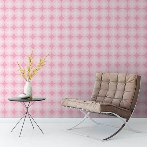 Papel De Parede Infantil Em Tons De Rosa Claro Para Quarto Sala