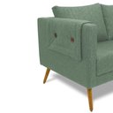 Ver imagem 2 de Poltrona Namoradeira Paris D07 2 Lugares Linho Mescla Verde - D’Rossi