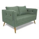 Ver imagem 1 de Poltrona Namoradeira Paris D07 2 Lugares Linho Mescla Verde - D’Rossi