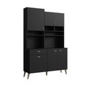 Ver imagem 2 de Armário de Cozinha Compacta 5 Portas Maya Casamia - Preto Onix