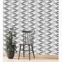 Ver imagem 2 de Papel De Parede Para Sala Quarto Branco Cinza Com Efeito 3D Ondas