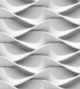 Ver imagem 1 de Papel De Parede Para Sala Quarto Branco Cinza Com Efeito 3D Ondas