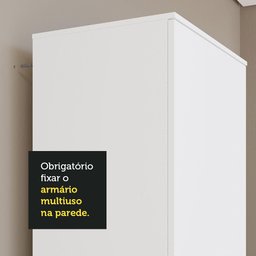 Armário Multiuso 60 Cm 1 Porta Branco Madesa - 8