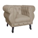 Ver imagem 3 de Poltrona Decorativa Sala Recepção Maya Suede Cappuccino Lm Decor