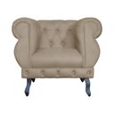 Ver imagem 2 de Poltrona Decorativa Sala Recepção Maya Suede Cappuccino Lm Decor