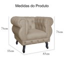 Ver imagem 6 de Poltrona Decorativa Sala Recepção Maya Suede Cappuccino Lm Decor