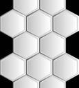 Ver imagem 1 de Papel De Parede Para Sala Quarto Em Forma Hexagonal Preto Branco