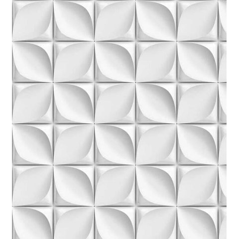 Papel De Parede Para Quarto Sala Branco Com Sombra Cinza Com Efeito 3D