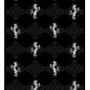 Ver imagem 1 de Papel De Parede Preto Com Desenho De Cavalo Na Cor Cinza Para Sala Quarto