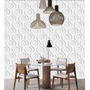 Ver imagem 2 de Papel De Parede Para Quarto Sala Com Efeito 3D Branco Cinza