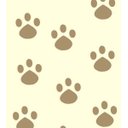 Ver imagem 1 de Papel De Parede Infantil Com Desenho Pata De Cachorro Para Sala Quarto Com Tons De Bege