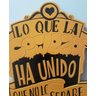 Placa Lo Que La Cerveza Laqueada 3D Mdf - 40 X24 Cm - 2