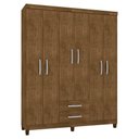 Ver imagem 4 de Guarda Roupa de Casal 6 Portas 2 Gavetas com Cômoda 5 Gavetas