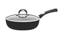 Ver imagem 1 de Frigideira Funda Mônaco Induction Starflon Premium Preto 24 cm 2,7L Tramontina