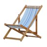 Kit 2 Espreguiçadeiras Preguiçosa Dobrável sem Braço Mel em Madeira Maciça Tecido Impermeável L - 2