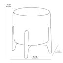 Ver imagem 4 de Puff Thor Pés Em Madeira Sued Cinza Claro - Kimi Design