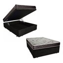Ver imagem 3 de Cama Box Baú Casal Resistence Suede Preto + Colchão Casal Resistence Espuma D33 26x138x188