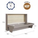 Ver imagem 7 de Cama Retratil Escrivaninha Moderna Multiuso 196cm Essencial Completa Móveis