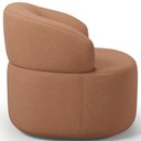 Ver imagem 6 de Poltrona Giratória Orgânica para Sala de Estar Living Helena L02 Linho Rosê - Lyam Decor