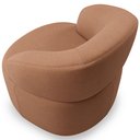 Ver imagem 7 de Poltrona Giratória Orgânica para Sala de Estar Living Helena L02 Linho Rosê - Lyam Decor