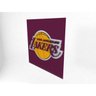 Placa Los Angeles Lakers Laqueada 3D Mdf - 40 X 40 Cm - 1