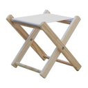 Ver imagem 2 de Kit 2 Banquetas Pescador Madeira Maciça com Tecido Branco