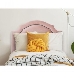 Cabeceira Solteiro Provençal Luxo 90X60 Rosê Tachas Fumê - 2
