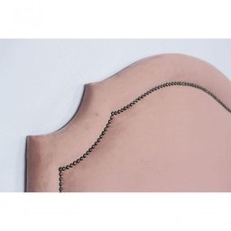 Cabeceira Solteiro Provençal Luxo 90X60 Rosê Tachas Fumê - 3
