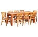 Ver imagem 1 de Conjunto Mesa de Jantar 2 m com 8 Cadeiras Madri Madeira Maciça