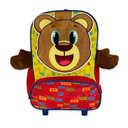 Ver imagem 3 de Mochila Infantil Escolar Ursinho Rodinha Amarela e Vermelha