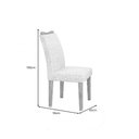 Ver imagem 3 de Conjunto Sala de Jantar Pampulha Mesa Off White/Freijo 120cm C/ 04 Cadeiras Veludo Palha Moveis Leif