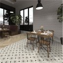 Ver imagem 3 de Adesivo para Banheiro Box Pastilha Floral Preto Antiderrapante Lavável Colacomigo Adesivo Piso Box 1