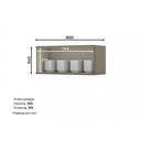 Ver imagem 3 de Armário Aéreo Cozinha Modulado Connect 80 C/ 1 Porta Basculante Duna/cristal - Henn