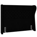 Ver imagem 1 de Cabeceira Cama Box Queen 160 Cm Madrid Bouclê Preto - Lyam Decor