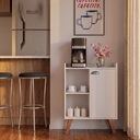 Ver imagem 1 de Aparador Caffe Organizador Mumbai Branco com Puxador Cinza Fosco