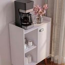Ver imagem 4 de Aparador Caffe Organizador Mumbai Branco com Puxador Cinza Fosco