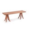 Conjunto Mesa de Jantar em Madeira Retangular com 2 Bancos - Natural - 3