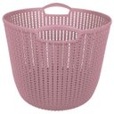 Ver imagem 2 de Cesto Trançado Circular G Rosa Antigo Mor